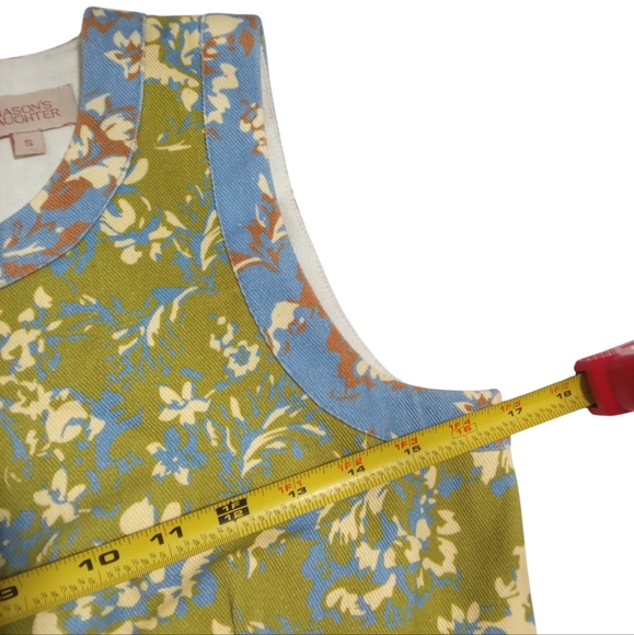 Mason’s Daughter Mia Rose Garden Floral Colorblock Dress Women’s Size Small - Picture 3 of 7